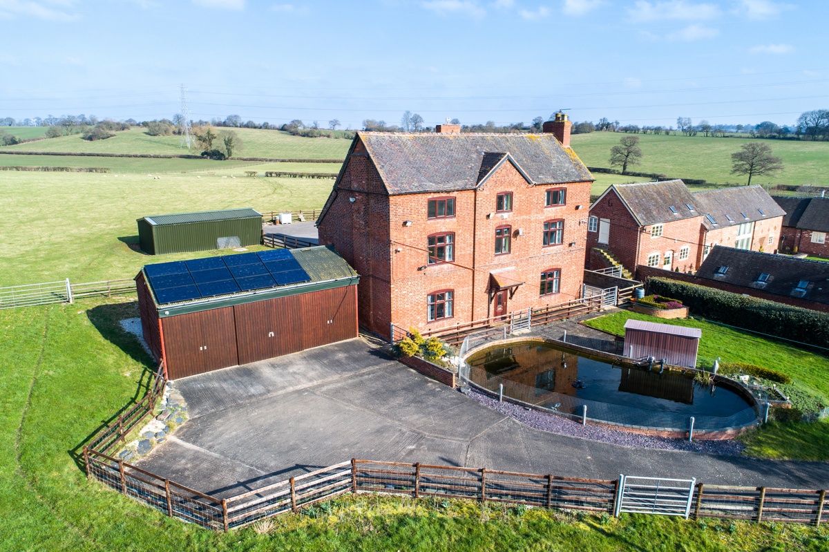 Residential drone photography in Stafford, Staffordshire West Midlands.